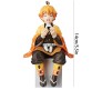 Demon Slayer Zenitsu Agatsuma Sitting Eating Action Figure Height 14 cm for Car Dashboard, Decoration, Cake, Office Desk & Study Table Toy Multicolor