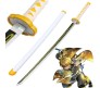 Demon Slayer Cosplay 104 cm Zenitsu Agatsuma Wooden Sword Nichirin Life Size Replica Katana Perfect for Anime Gift Merchandise Collectibles