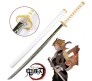 Demon Slayer Cosplay 104 cm Zenitsu Agatsuma Wooden Sword Nichirin Life Size Replica Katana Perfect for Anime Gift Merchandise Collectibles