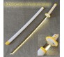 Demon Slayer Cosplay 104 cm Light Up Glow Zenitsu Agatsuma Wooden Sword Nichirin Life Size Replica Katana Perfect for Anime Gift Merchandise Collectibles