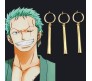 Anime One Piece Roronoa Zoro Earring - Golden Cosplay Ear Accessory For Boys, Men, Women, and Girls