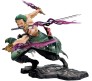 Anime One Piece Roronoa Zoro Battle with Changable Face Action Figure [18 cm] for Home Decor, Office Desk and Study Table Toy Multicolor