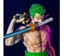 Anime One Piece Roronoa Zoro Battle with Changable Face Action Figure [25 cm] for Home Decor, Office Desk and Study Table Toy Multicolor