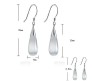 'Pearl Drop' Sterling Silver Drop Simple Crystal Opal Earrings Stylish and Fancy for Women and Girls White Silver