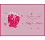 Blow The Candle With Pink Background Birthday Card