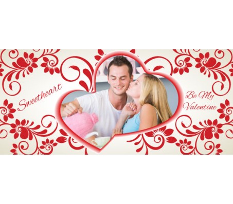 Personalize Valentine Heart Handle Mug With Two Heart