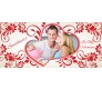 Personalize Valentine Heart Handle Mug With Two Heart