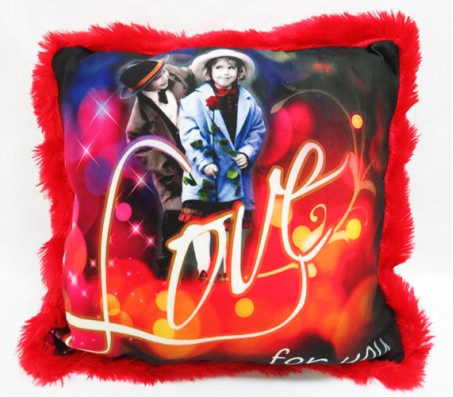 Square Red Pillow LOVE For You [15 x 15 inches]