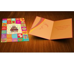Colorful And Joyous Happy Birthday Card