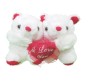 I Love You White Couple Teddy Small Size [6 x 8 cm]