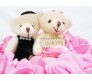 Couple Teddy Basket With Swing Set & I Love You Message - PINK