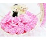 Couple Teddy Basket With Swing Set & I Love You Message - PINK