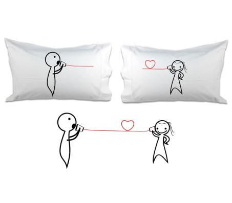 Couple Pillow I Love Listening To You - You Make Me Laugh [18 x 13 Inches - 2 Pillow]