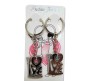 Love Couple Keychain With Pink and Blue Stone