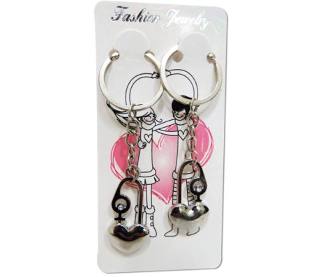 Love Hanging Couple Keychain