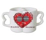 Personalized Couple Joint Mug With Red Heart