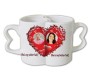 Personalized Couple Joint Mug With Red Heart