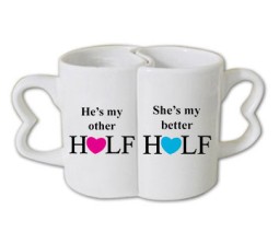 She Is My Better Half Joint Couple Mug