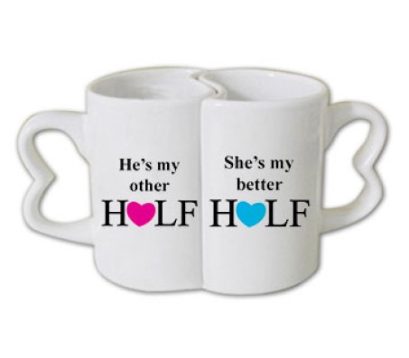 She Is My Better Half Joint Couple Mug