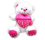 Pink Teddy With I Love You Pouch Large Size [18 12 inches]