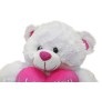 Pink Teddy With I Love You Pouch Large Size [18 12 inches]