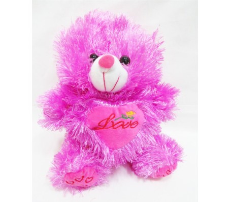 Purple Teddy With Love Message [12 inches]