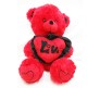 Red Teddy With Love Written Perfect for Valentine [18 inches]