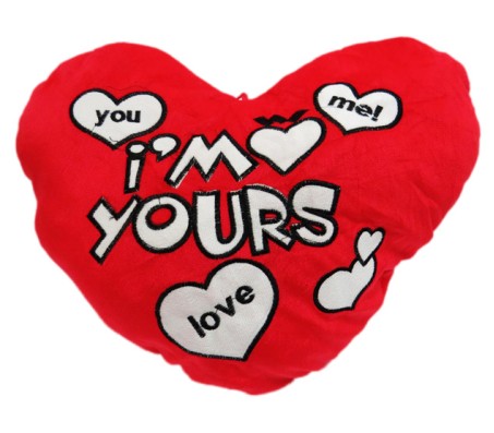 Love Heart Red I M Yours Pillow With I Love You on Press Large Size[12 x 17 inches]