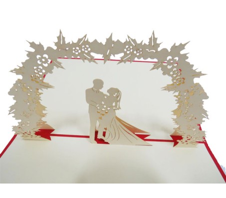 3D Couple Inside Garden I Love You Cards Laser Cut Specially Imported from UK
