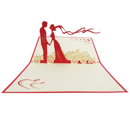 3D Couple I Love You Cards Laser Cut Specially Imported from UK