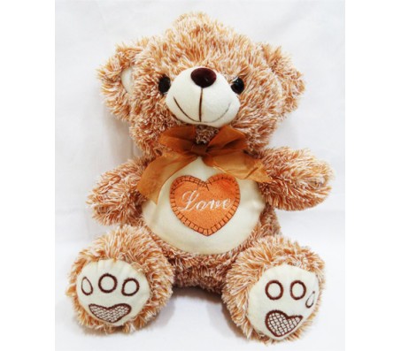 Brown & White Teddy New Innovative Style Medium Size [14 inches]