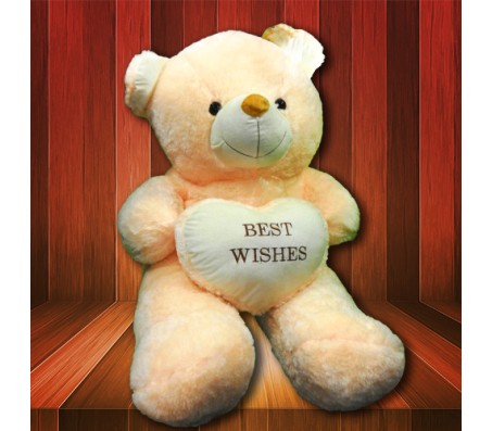 Cute Cream Color Teddy Bear (Size 4 Feet 5 Inches)