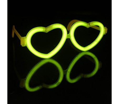 Glow In The Dark Love /  Heart Shape Eye Glasses [Assorted Colors]