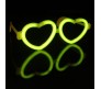 Glow In The Dark Love /  Heart Shape Eye Glasses [Assorted Colors]