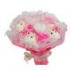 Forever Bouquet With Flowers Teddy Pink [30 x 15 inches]