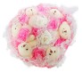 Forever Bouquet With Flowers Teddy Pink [30 x 15 inches]