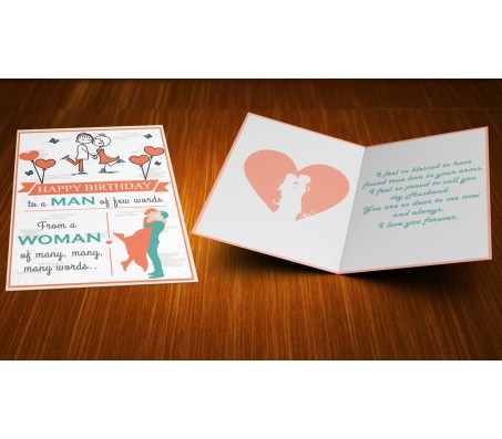 Romantic Happy Birthday Card for Your Husband