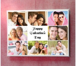 Message & Collage Canvas of 8 Photos