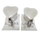 Heart Shape Cups / Mugs with Heart Plate Couple Mug - White