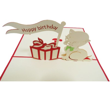 Happy Birthday Puppy and Flag Laser Cut Specially Imported from UK