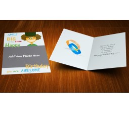 Big Smiley Personalized Happy Birthday Card for Friend