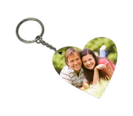 Single Side Personalized Heart Shape Key Chain