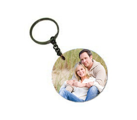 Single Side Personalized Circle Shape Key Chain 