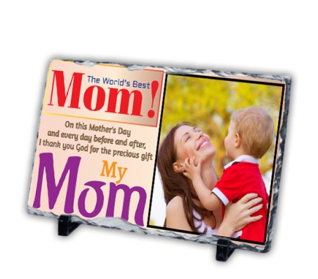 Personalized Worlds Best Mom Rectangle Shape Rock