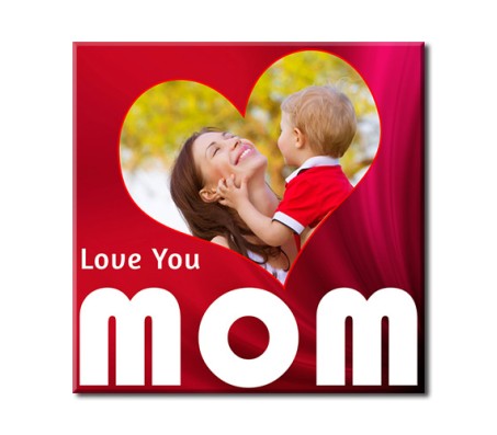 Personalized Love You Mom Square Tile 