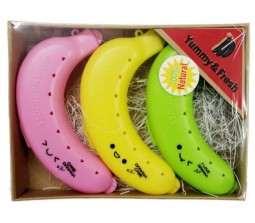 Fruit Banana Guard Food Storage Case Cover Container Box (Pack of 3)