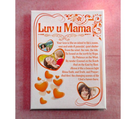 Personalized Luv U Mama Collage Canvas