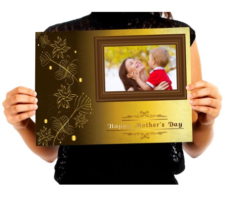 Personalized Happy Mother's Day Golden Theme Poster