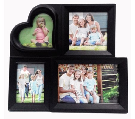 Heart Four Collage Photo Frame