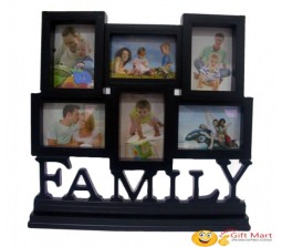 Family Collage Photo Frame 6 Photos [Black]